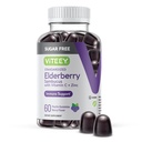 VITEEY Sambucus Gumiile de soc pentru adulti si adolescenti + Zinc & Vitamina C - Sugar Free - Suport Immun si Suplimentul Herbal Booster - Vegan, Gluten Free, Gelatina Gratuita, OMG-uri Gratuite, Mestecabile Aroma de Berry