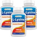 Cele mai bune naturale L-Lysine 1000mg 180 comprimate (180 Număr (pachet de 1)) (3 sticle)