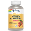 SOLARAY Vitamina B-complex masticabile, căpșuni, energie sănătoasă, Red Blood Cell, Stres și suport metabolic, 50 comprimate