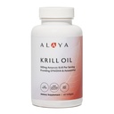 Alaya Naturals - Antarctica Krill Oil 500mg Supliment cu fosfolipide, EPA/DHA Omega 3 & Astaxantină - Non-GMO - PCB testat ulei Krill - 60 Softgels