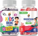 Gume de magneziu pentru adulți și gume de fier pentru copii și adulți - Vitamine de fier cu vitamina C.