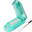 Johnbee Pill Cutter Splitter pentru pastile mici și mici, pastile mai mari. Lama ascutita cu garda de siguranta. Margine de silicon nealunecoasă (Lake Blue)