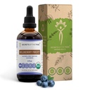 Secretele extractului lichid fără alcool din Tribul de Fructe cu Afine, USDA Organic Bilberry (Vaccinium Myrtillus) Suplimentul pentru tinctură cu fructe uscate (4 FL OZ)