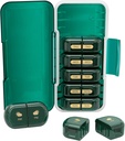 Weekly Pill Organizator 2 ori pe zi, umiditate-Proof, Compartimente detaşabile, AM PM Pilula Box 2X 7 Ziua, Travel Pill Organizator pentru pastile / ulei de peşte/medicaţie/Vitamina/Supplements (Dark Green)