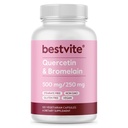 BESTVITE Querbetin cu Bromelain 500mg/250mg (120 capsule vegetariene) - Fără Stearete - Fără oxid de siliciu - Vegan - Negung-Glob liber