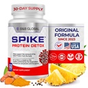 Spike Proteine Detoxifiere - Spike Supplement for Proteine Balance - Nearborate 3-in-1 Blend with Nattokinaza 4000Fu, Bromelain 500mg, Curcumin 1000mg - Made in The USA - 60 Capsule, 30 Day Supply