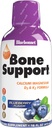 Bluebonnet Nutriție Liquid Bone Support Citrat de calciu, Citrat de magneziu, Vitamina D3, K2, pentru sănătatea oaselor, Non OMG, Gluten gratuit, Soy gratuit, lapte fără, kosher, 32 Serviri, Aroma de afine, 16 Fl Oz (Pachet de 1)
