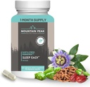 Mountain Peak Nutritionals Sleep Easy - Suplimentul de suport pentru somn Promovarea unui mod relaxat și calm - 5-HTP, Amino Acids, Melatonina, & Magneziu - Supliment alimentar hipoalergic (60 capsule)