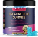 Totaria Creatina Monohidrat Gume pentru barbati & Femei 5000 mg Zahăr gratuit Pre-Lucrare Supliment Creatura pentru forta musculara, Muscle Builder, Energie Boost,Vegan,Blueberry Flavor, 120 Conte