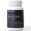 Puregen Labs Biotin 10.000 MCG susține părul sănătos, piele și unghii - suport de frumusețe de mare potențial - non-GMO, Gluten Free 