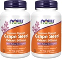 Acum suplimente, extract de semințe de struguri, puterea maximă 500 mg (un extract foarte concentrat cu un minim de 90% polifenoli), 90 Veg capsule, roșu / maro, 0.25 lire sterline (Pachet de 2)