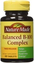 Natura Made B-100 comprimate complexe de eliberare a timpului, 60 Conte pentru sănătatea metabolică (Pachet de 3)