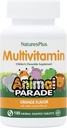 Naturas Plus Animal Parade Multivitamine pentru copii masticabile - Aroma portocalie - 180 comprimate cu formă de animale - promovează sănătatea și bunăstarea - vegetariană, gluten gratuit - 90 Serviri