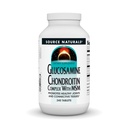 Sursa Naturals Glucosamine Chondroitin Complex cu MSM, promovează articulații sănătoase și tossues Connective* - 240 comprimate