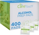 Care Touch Alcool Wipes individuale înfăşurate - Prep Pads cu 70% izopropil alcool, mare pentru acasă, Medical & Kits de prim ajutor sterilizate, Antiseptic 2-Ply Swabs 400 Conte