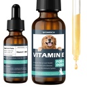 Vitamina E pentru câini - Vitamine de câine E - Vitamina E Dropper pentru câini, Îmbunătățirea sănătății pielii și a hainei, Tratamentul pentru boli hepatice, Consolidarea sistemului imunitar - Formula naturală pentru toate vârstele, și Rase - 30 ML
