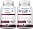 Stiinta aprobata Tinnitol - Tinitus Supplement - Usor de apel în urechi - Boost Inner Ears Health - 2 sticle - 6 luni de aprovizionare - Made in the USA