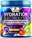 Hidratare Electrolit Powder 1200mg - Daily Liquid Replenisher Drink Mix - Electrolit Multiplicator cu Minerale, Potasiu & Sare Reala, Keto, Non-GMO - Electroliti de fructe gustoase - 60 Serviri