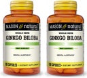 Mason Vitamine Ginkgo Biloba 500 mg 180 capsule gelatinoase per flacon, ambalaj cu 2 flacoane Total 360 capsule