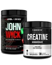 Fabrica Jacked X John Wick - Wick Mode Pre Workout Powder (Osaka Cherry Blossom, 40 Servings) & Creatine Monohidrat pulbere (nearomat, 30 Servings)