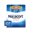 Nasacort 24HR Alergie Nasal Spray pentru adulţi, non-drowsy & alcool, 240 Spray-uri, 0.57 fl.oz. 2Ct