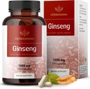 HERBAMAMA Korean Panax Ginseng capsule - 1600mg Red Ginseng Root - Vegan, Non-GMO Coreean Red Panax, 100 Caps