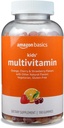 Amazon Basics Kids' Multivitamine, 190 Gummies, Orange, Cherry & Strawberry (fost Solimo)