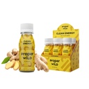 Shoturi adecvate de energie Wild Vegan, cu L Theanine, și Cafeina organică, Clean Plant based Energy Drink, Gluten Free, OMG gratuit, Dairy Free, Stevia Free, Soy Free, Ginger, 2.5 Fl Oz, 6 Pack