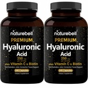 NatureBell 2 Pack Pe bază de plante de acid hialuronic Suplimente 250mg cu 25mg vitamina C & Biotin 5000mcg, 480 Capsule totale 
