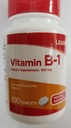 Leader Vitamin B-1 100mg, 100 Tablets Each (Pack of 3)