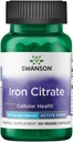 Swanson Iron Citrate 25 Milligrams 60 Veg Capsule
