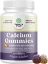 Gume de calciu de mare absorbţie cu vitamina D3 - Gume delicioase de calciu 500 mg pentru adulţi - Chesabil şi vitamina D Suplimentul pentru sănătatea osoasă şi suport imunitar Gelatină-Free 60ct (1 ambalaj)