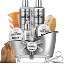 Cadouri pentru barbati, Kit de santalwood pentru barbă, Kit pentru bărbaţi pentru iubit tată, El, 11pc barbă pentru îngrijirea bărbaților Barbă, Barbă de creștere și trimming cadou, Barbă de creștere ulei și mai mult
