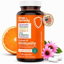 O doză de Quercetină de imunitate cu vitamina C şi zinc, vitamina D, 500 mg Querbetin Bromelain cu Echinacea & B Vitamine, Suplimentul 7 de sprijin imun pulmonar în 1 Booster de apărare a imunităţii (60 Conte)