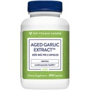 Extractul de usturoi Odorless Aged Vitamin Shoppe - Susţine sănătatea cardiovasculară - 600 MG (200 capsule)
