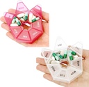 Organizator de pastile, 2 Pack Pill Box, caz de pastile mici,Medicine Pill Organizator 1 zi, Weekly Pill Organizator, Pilula Container, Pilula Detinator, Daily Pill Organizator de Pastile Travel Organizator 7 zile (Red&White)