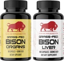 Starter Pack, Grass Fed Bison Capsulele de ficat, Capsulele de organe, Non-GMO, Sprijină Producţia de energie, Detoxifiere, Digestia, Imunitate şi Full Body Wellness
