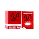 RUN GUM Cinnamon Energy Gum 50mg Cafeină Taurină & B-Vitamina Per Piece, 24 Piese (Pachet de 12,), 2 Piese = 1 Cafea sau Energie Drink, Zahăr gratuit, Zero Calorie