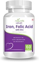 AZAZ Natures Velvet Lifecare Iron & Acid folic cu zinc,pentru suplimentarea in sarcina, 60 softgels - Pachet de 1