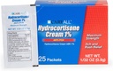 CareAll Hydrocortizon Cream 1% (25 Pack), 0,9gr Folil Packet. Formularea maxima a fortei, eruptii cutanate anti-Itch Crema de piele usoara mancarimile, eczema, muscaturi insecte, otrava Ivy, si Psoriazis