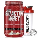 iSatori Bio-Active Whey Proteine Powder - Vanilla Swirl (30 Servings) & iSatori Classic Blender Sticla (Clear Bottle with Red Top)