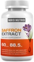 Saffron Suplimente, Organic Saffron Extract capsule pentru ochi si sanatatea inimii, Appetit Suppressant pentru femei pierdere in greutate, Suporturi Sistemul imunitar, Booster metabolice, Non-GMO