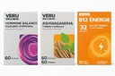 Veru Wellness Echilibru hormonal pentru femei Concureaza Bundle - Myo-Inositol & D-Chiro, Ashwagandha, Energie - PMS, Mensural, Mood - Stressure and Energy (2 Luna)