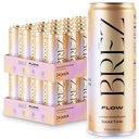 BREZ FLOW Lions Mane Mushroom Drink, 48-Pack, Neinfuzat, Adaptogens, Relieving, Înălțare, și Social, Sparkling Lemon Elderflower Tonic 12 Fl oz