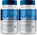 SciatiSoothe for Sciatica Capsules, Sciati Soothe Nerve Health Support, SciatiSoothe Supplement Advanced Formula, Nerve Support Pills - Maximum Strength - SciatiSoothe Reviews (2 Pack)