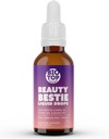 Beauty Bestie Vegan Picături lichide, Biotin, Vitamina C, Acid hialuronic, vitamine multi-benefit Blend pentru a sprijini parul sanatos, Skin & Nails Crowth, Zahăr gratuit 1 fl oz.