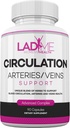 LadyMe Circulație și Suport Vein ajută la reducerea disconfortului în picioare și susține funcții cardiovasculare sănătoase cu măcelari Broom, Diosmin, Hawthorn până la 3-Month aprovizionare pentru femei 90 capsule