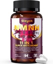 Suplimentul NMNH (Dihidronicotamidă Mononucleotidă) 600mg,NAD Supliment cu Resveratrol, CoQ10, Biotin & Acid hialuronic 