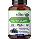 Zazzee USDA Organic Bilberry 20:1 Extract, 6000 mg Putere, 120 capsule Vegan, 4 Luna de aprovizionare, Standardizat și concentrat 20X Extract, 100% Vegetarian, All-Natural, Non-GMO, Made in the USA