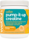 Wellah Creatina pentru femei (50 Serviri, Ananas Mango) - Creatina Monohidrat cu Dandelion & Extract de afine